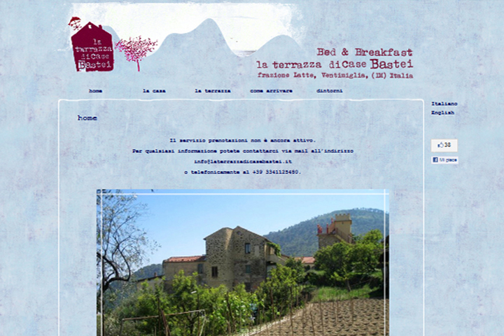layout grafico del sito web laterrazzadicasebastei.it