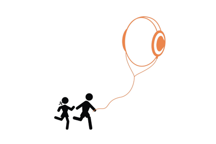 grafica Vola con la musica