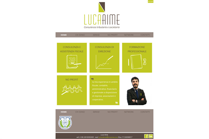 home page sito Luca Aime