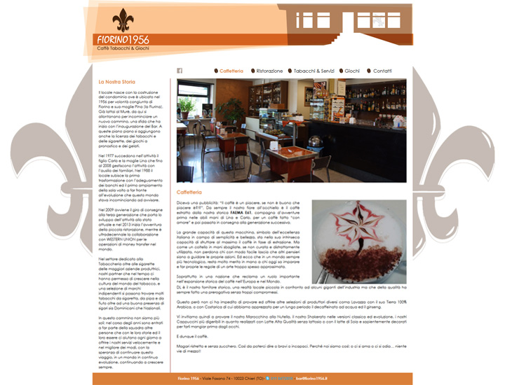 home page sito del bar-tabaccheria Fiorino1956