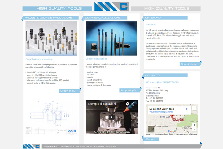 Home page sito MC Tools