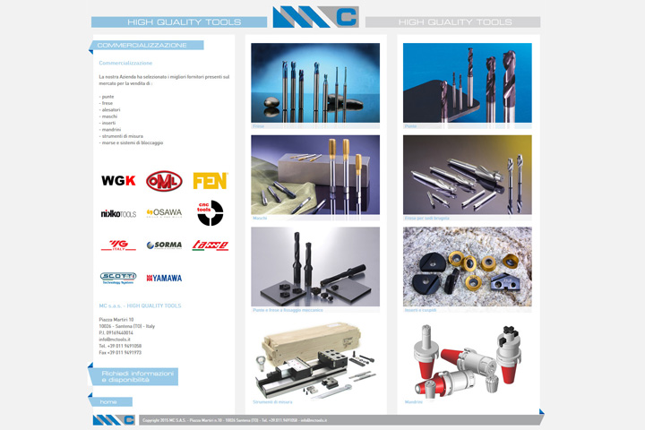 Pagina interna del sito MC Tools