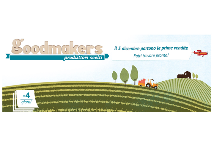 campagna promozionale per l'inizio delle vendite sul portale Goodmakers