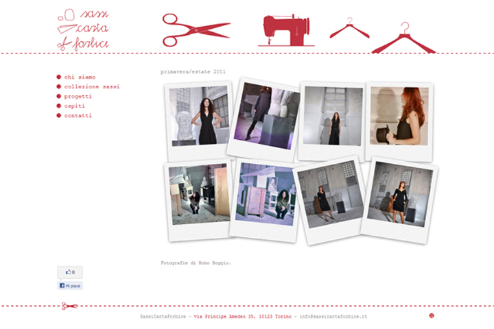 layout grafico sito web sassicartaforbice.it